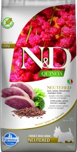 N&D Quinoa DOG Neutered Mini Duck&Broccoli&Asp. 7kg