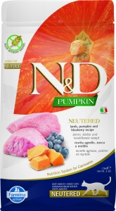 N&D Pumpkin CAT Neutered Lamb & Blueberry 1,5kg