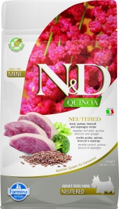 N&D Quinoa DOG Neutered Mini Duck&Broccoli&Asp. 800g