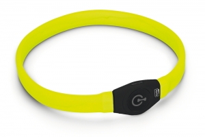 Obojek Visio Light LED USB nabíjecí žlutý 65cm KAR