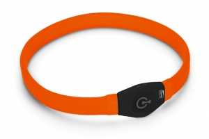 Obojek Visio Light LED USB nabíjecí oranžový 65cm KAR