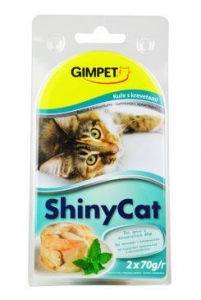 Gimpet kočka konzerva ShinyCat  kuře/krevety 2x70g