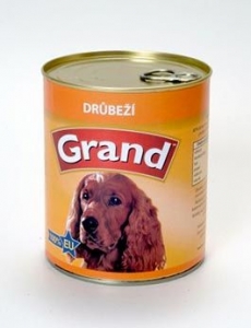 GRAND konzerva pes drůbeží 850g