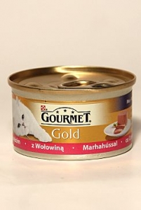 Gourmet Gold konzerva kočka jemná paštika s hovězím 85g