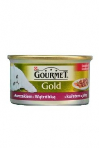 Gourmet Gold konzerva kočka k.masa kuře,játra 85g