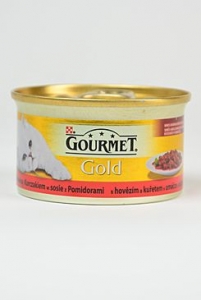 Gourmet Gold konzerva kočka hov.a kuře v rajč.om.85g
