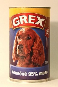 GREX konzerva pes mas.směs 1280g