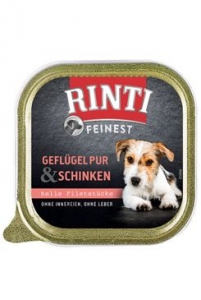 Rinti Dog vanička Feinest drůbež+šunka 150g